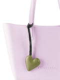Olive Green Heart Bag Charm