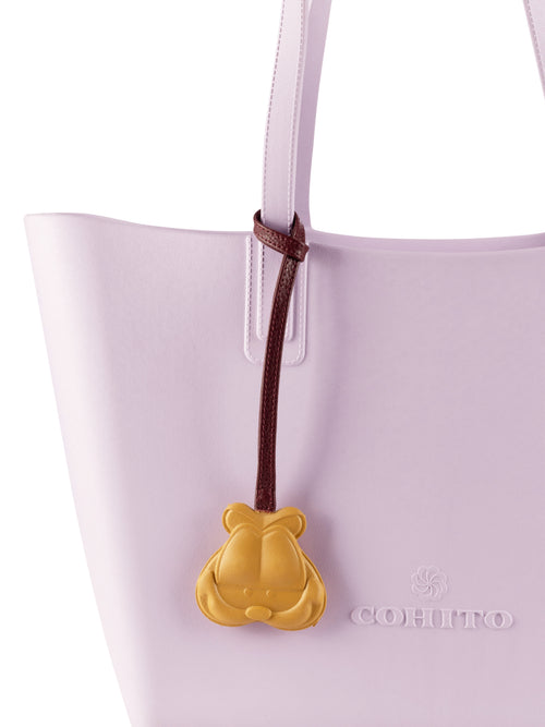 Mustard Chubby Cat Face Bag Charm