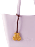 Mustard Chubby Cat Face Bag Charm