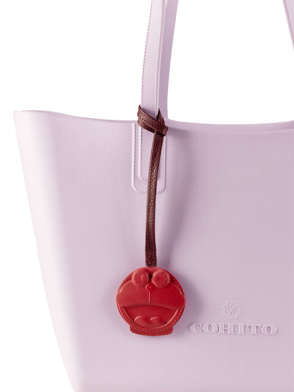 Red Round Cat Face Bag Charm