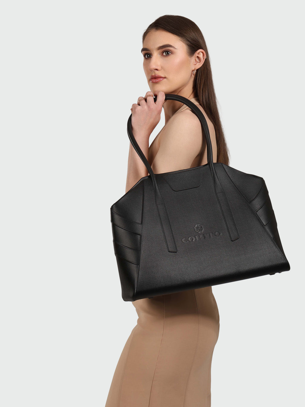 CITY TOTE BLACK SHOULDER BAG