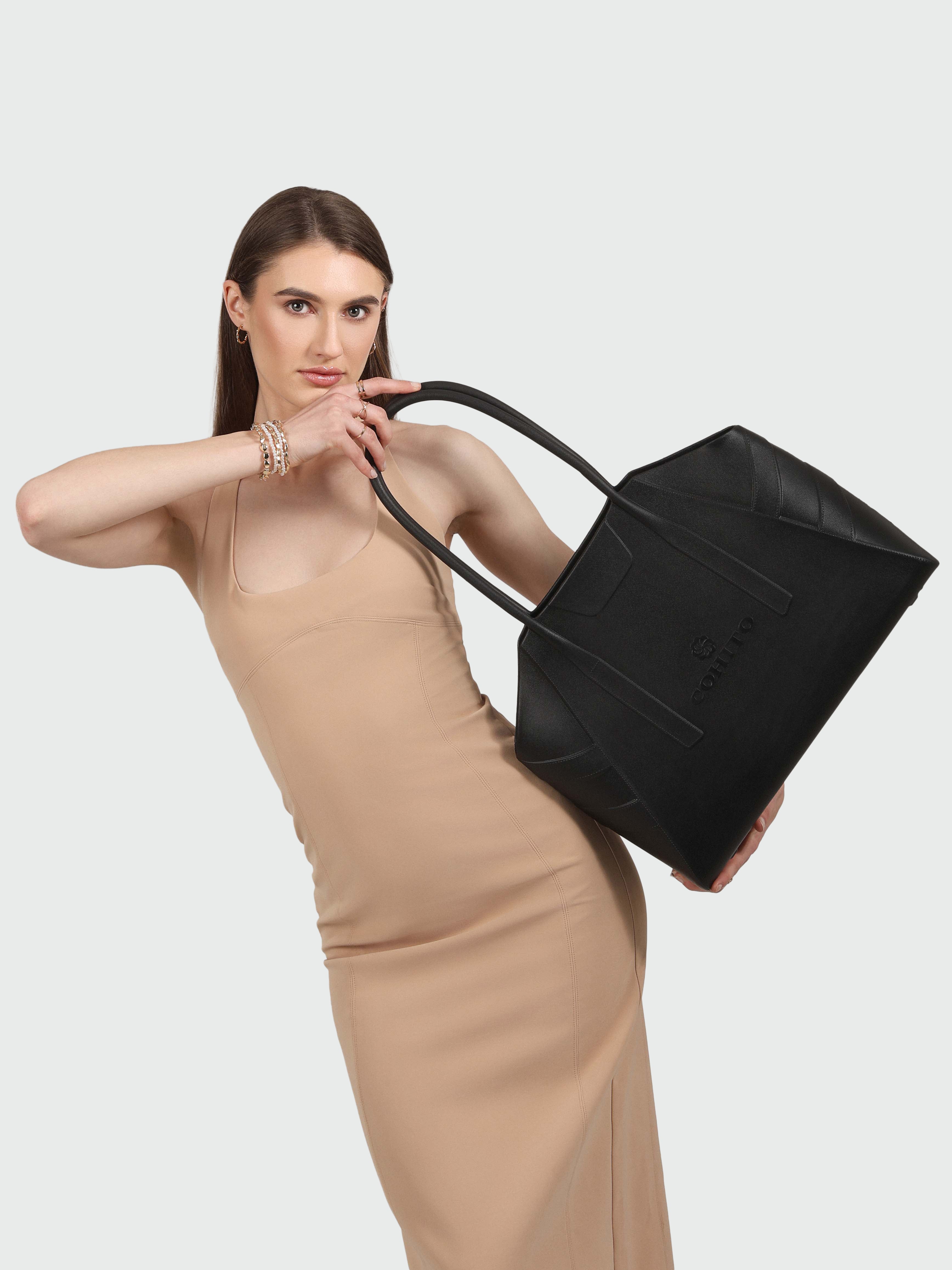 CITY TOTE BLACK SHOULDER BAG