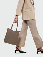 STREET TOTE HAND BAG - TAUPE