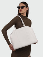 CITY TOTE SHOULDER BAG - WHITE