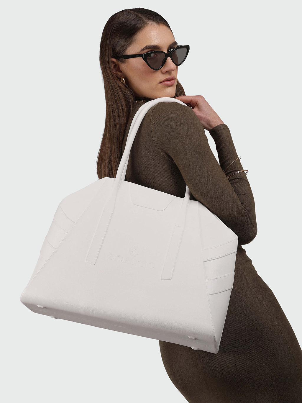 CITY TOTE WHITE SHOULDER BAG