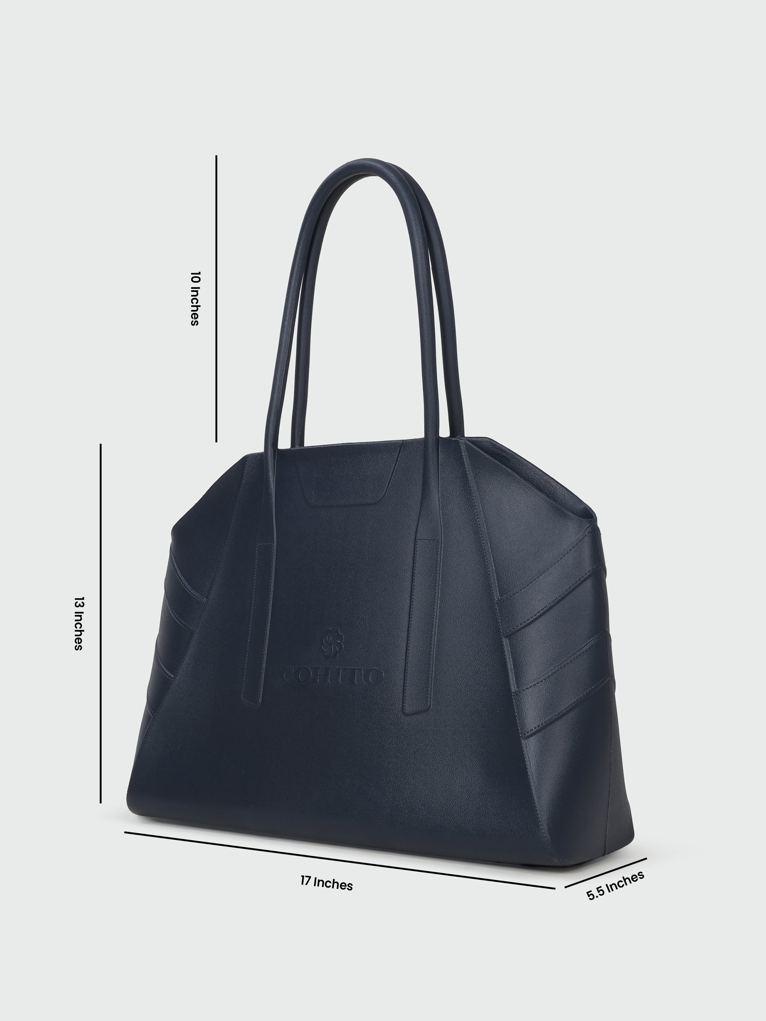 CITY TOTE NAVY SHOULDER BAG