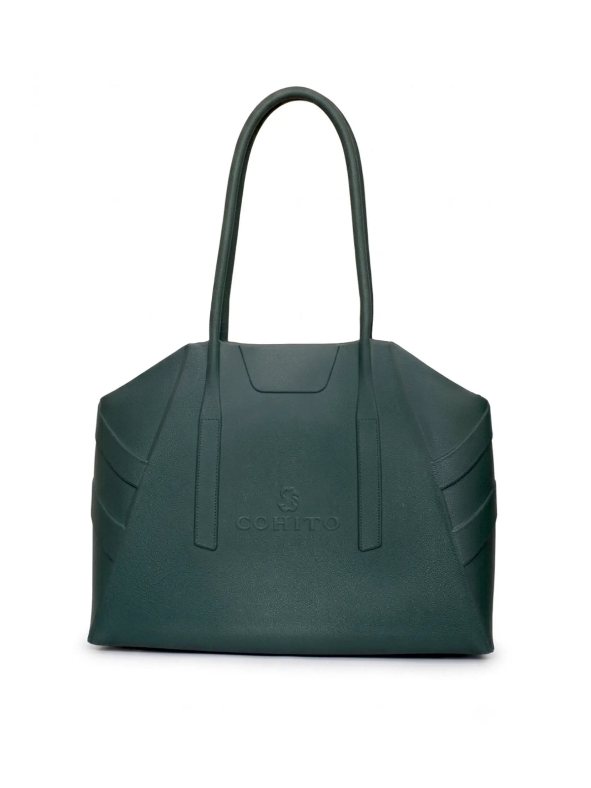 CITY TOTE SHOULDER BAG - FOREST GREEN