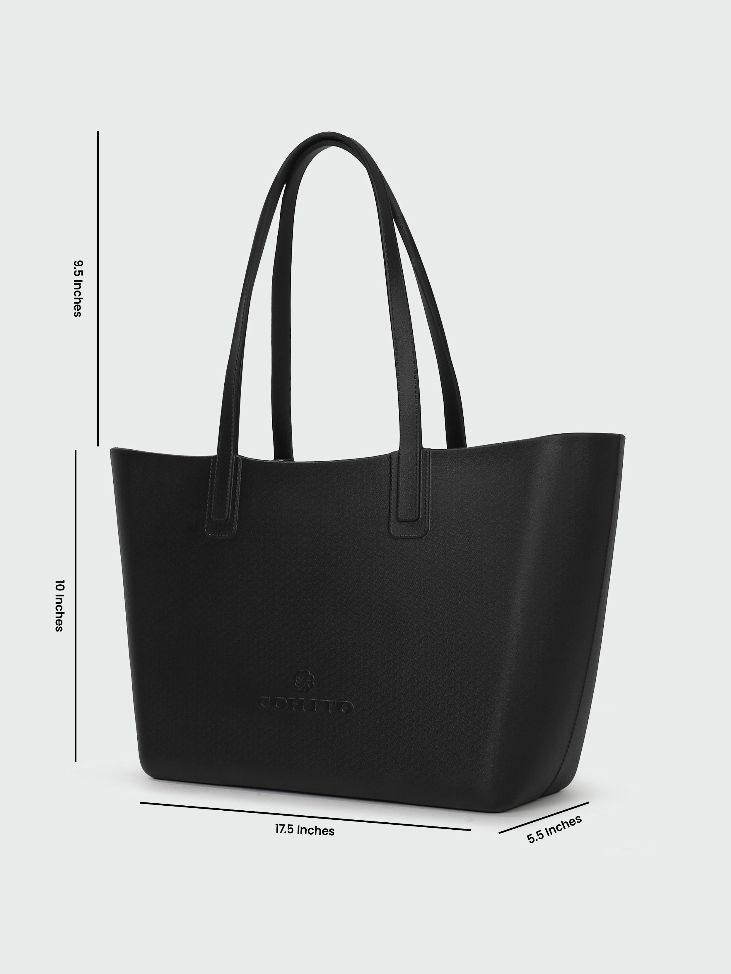 ON THE GO BLACK SHOULDER BAG