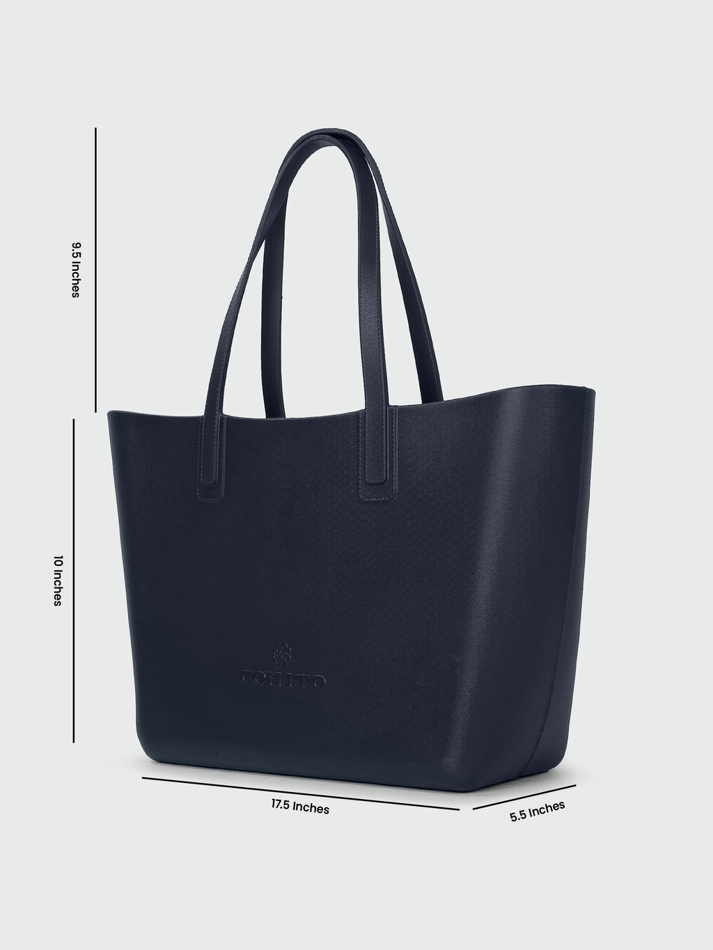 ON THE GO NAVY SHOULDER BAG