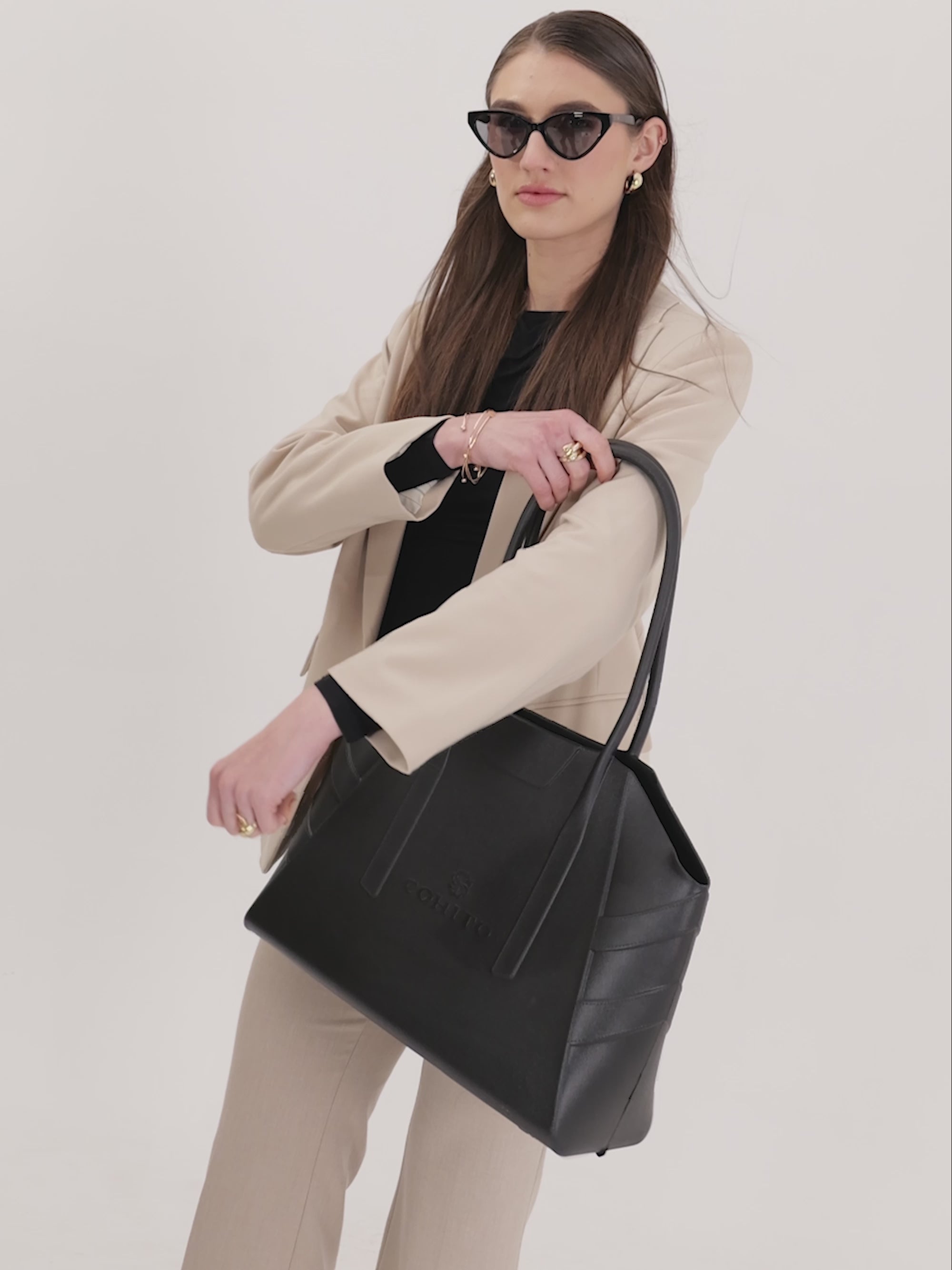 CITY TOTE BLACK SHOULDER BAG