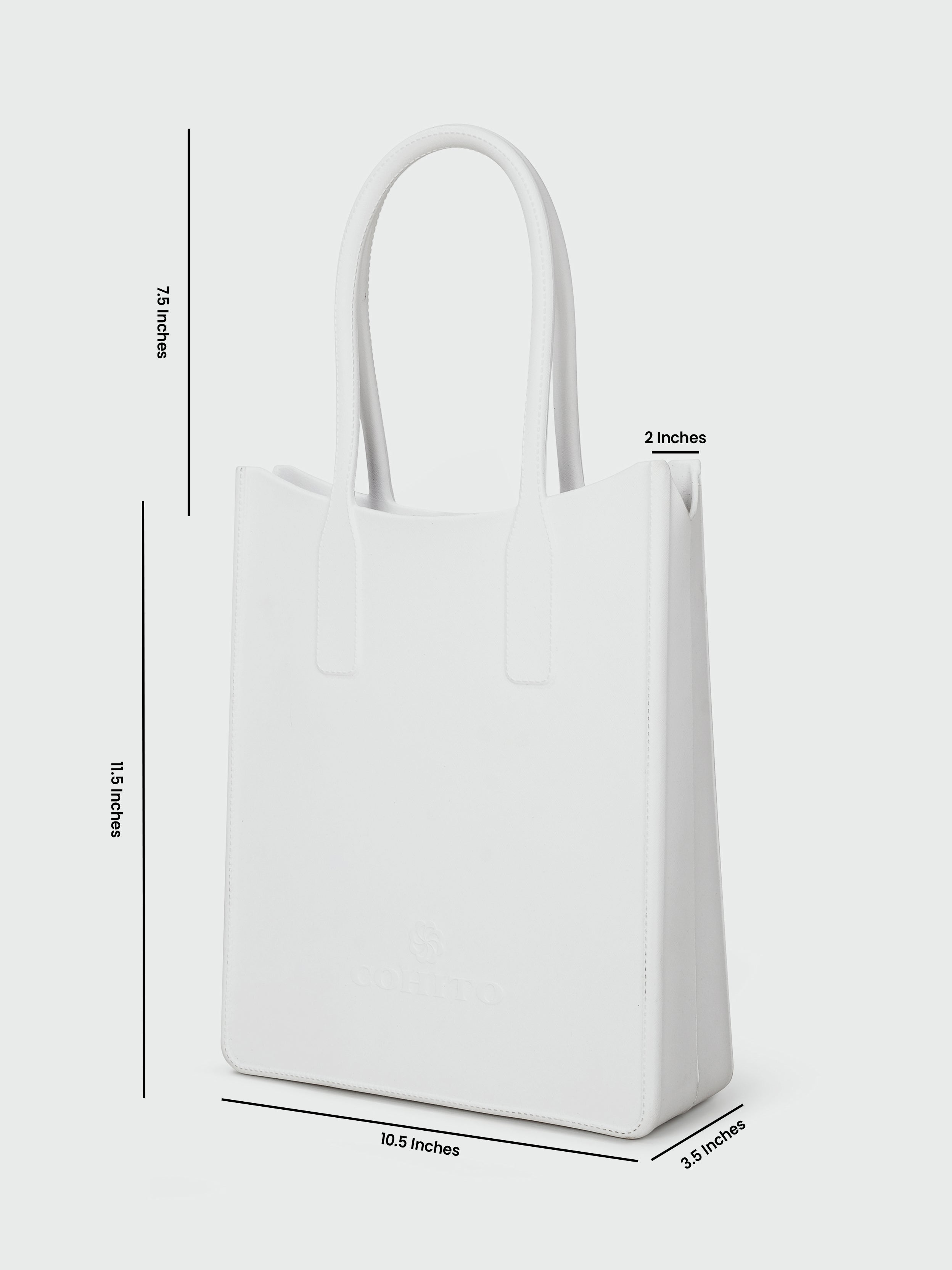 STREET TOTE WHITE HAND BAG